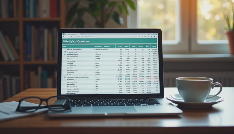A documentary-style closeup of a laptop screen displaying a household subscription and recurring cost tracking spreadsheet.