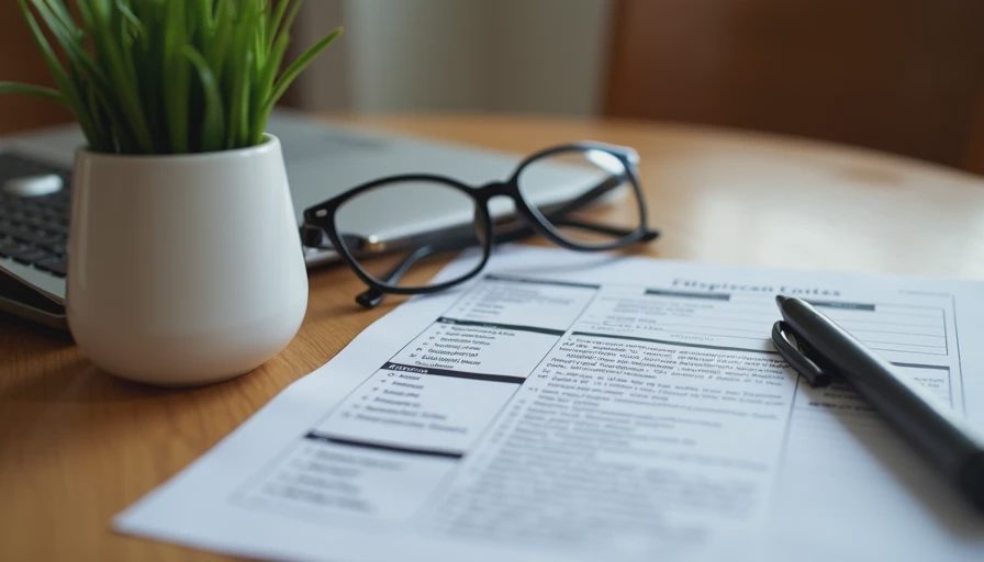 A documentary-style closeup of a school activity permission slip and a pen lying on a wooden family table.